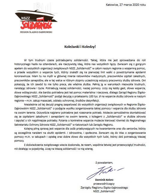 Apel o solidarność